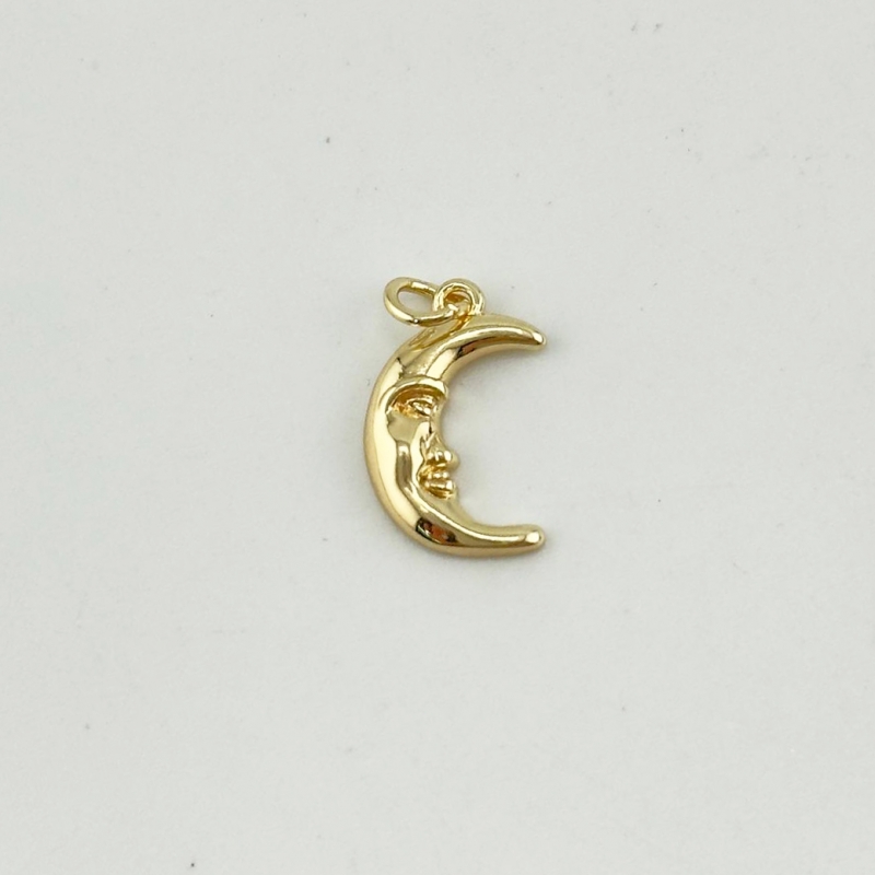 Подвеска Луна размер 13*15мм цвет золото
