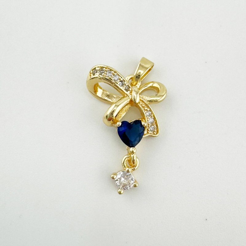 Подвеска Бантик размер 23,6*14,8мм цвет золото