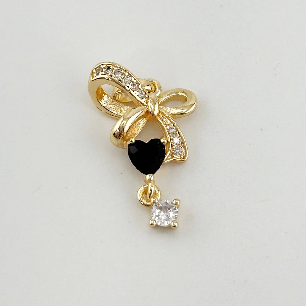 Подвеска Бантик размер 23,6*14,8мм цвет золото