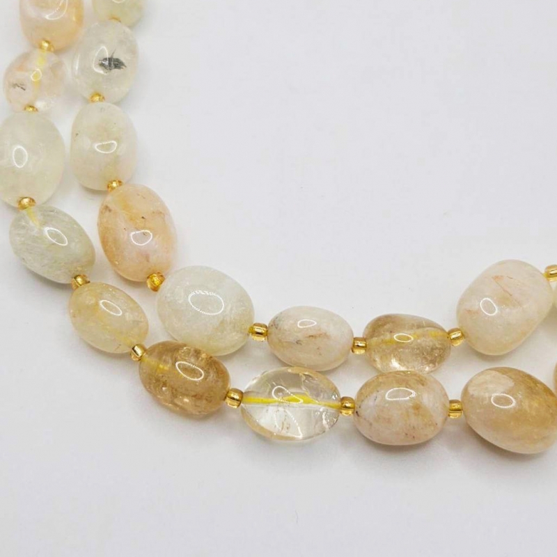 Цитрин размер 15*11мм натуральные бусины